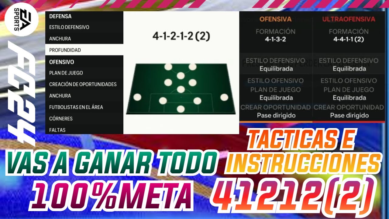 ✅ VAS A GANAR TODO CON LA 41212(2) TACTICAS META FC 24 | MEJORES TACTICAS E INSTRUCCIONES 41212(2)