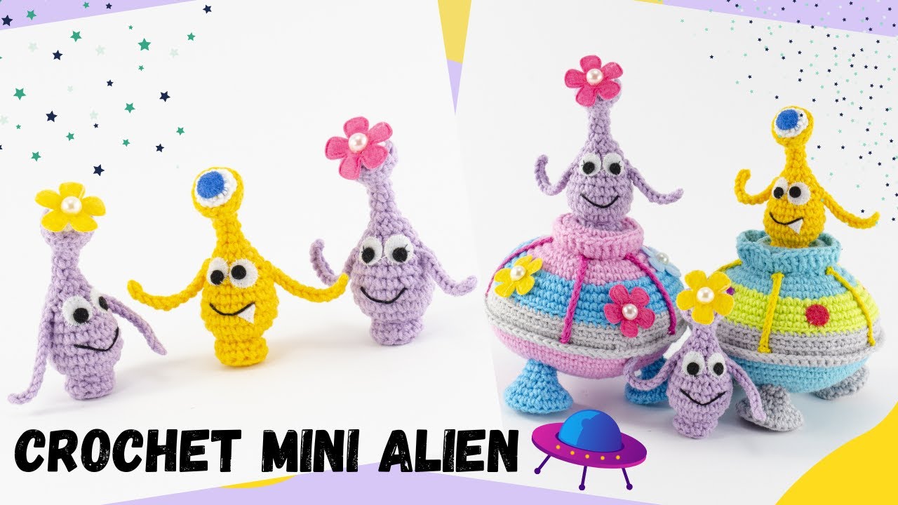 🇺🇸Crochet Amigurumi Alien/Alien Amigurumi Crochet Tutorial/How to Crochet a Mini Alien/DIY Alien