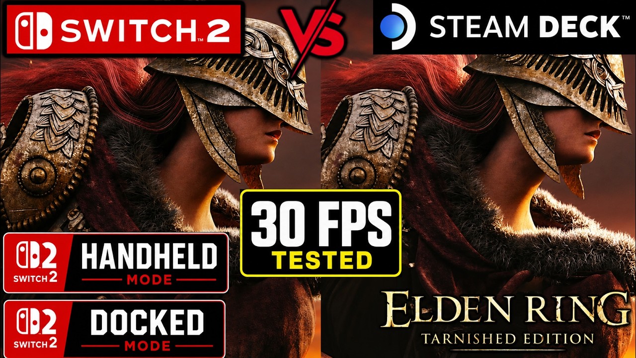 Elden Ring on Nintendo Switch 2 vs Steam Deck | Handheld & Docked FPS Comparison