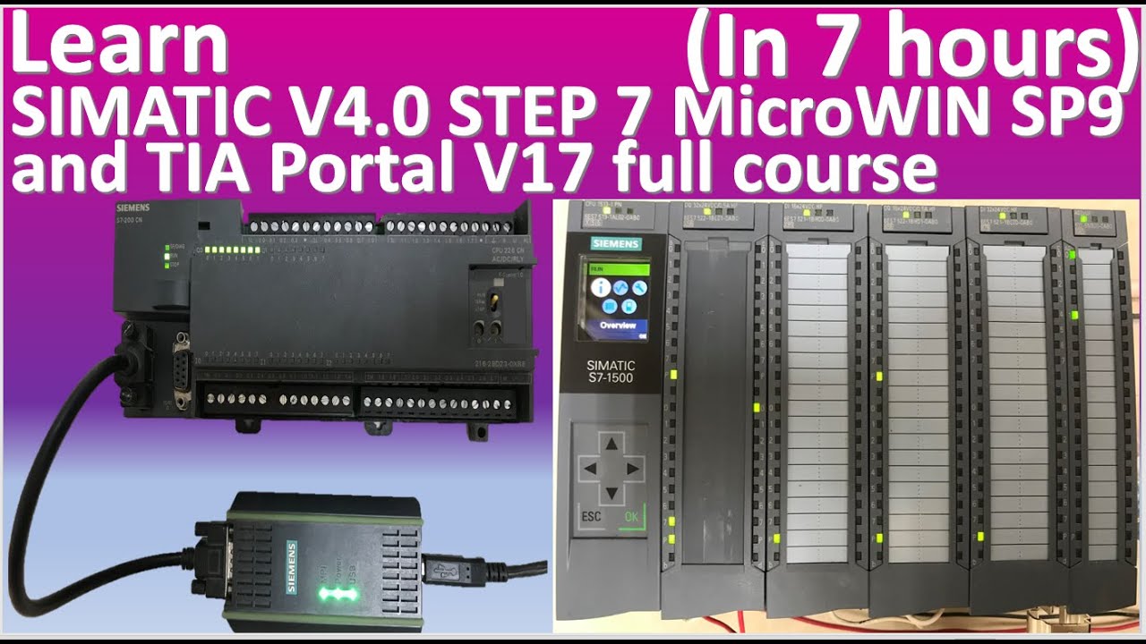 Full tutorial of PLC S7-1500 with PLC S7-200 in 7 hours