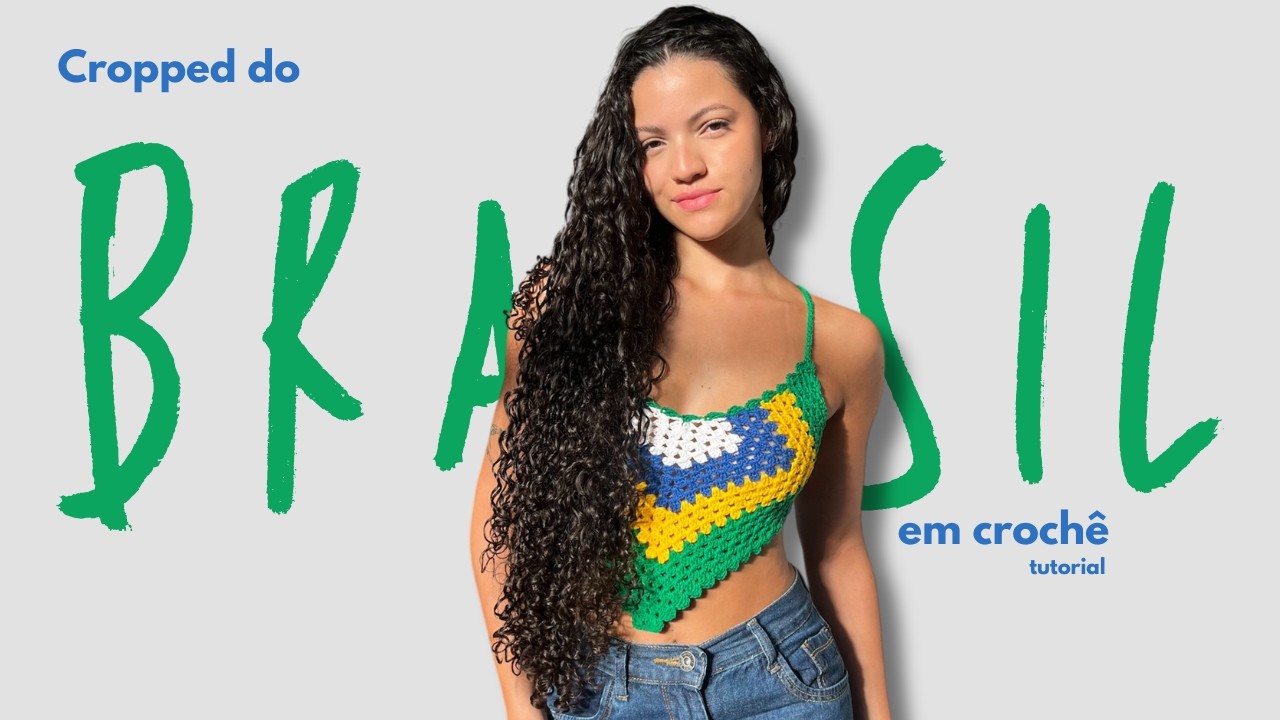 Cropped do Brasil para iniciantes, econ&ocirc;mico - Julia Rildy Croch&ecirc;