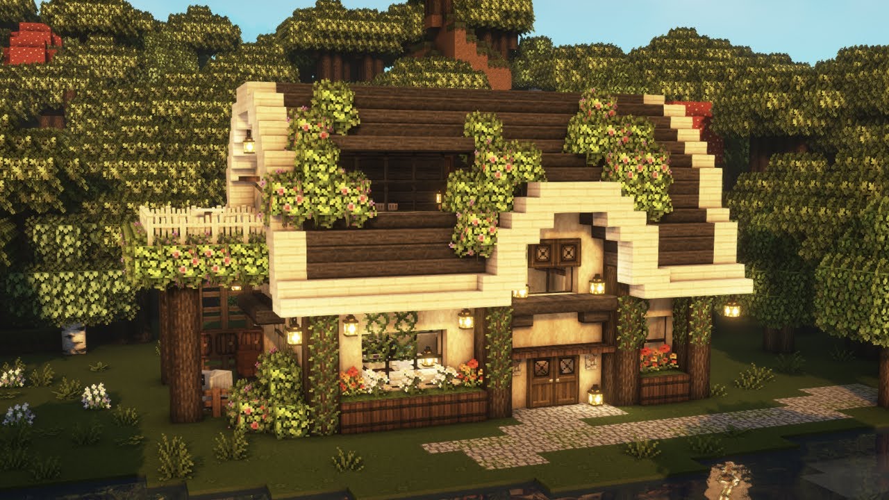 [Minecraft] 🌲✨ Aesthetic Cottagecore House Tutorial / Mizuno's 16 Craft Resource Pack