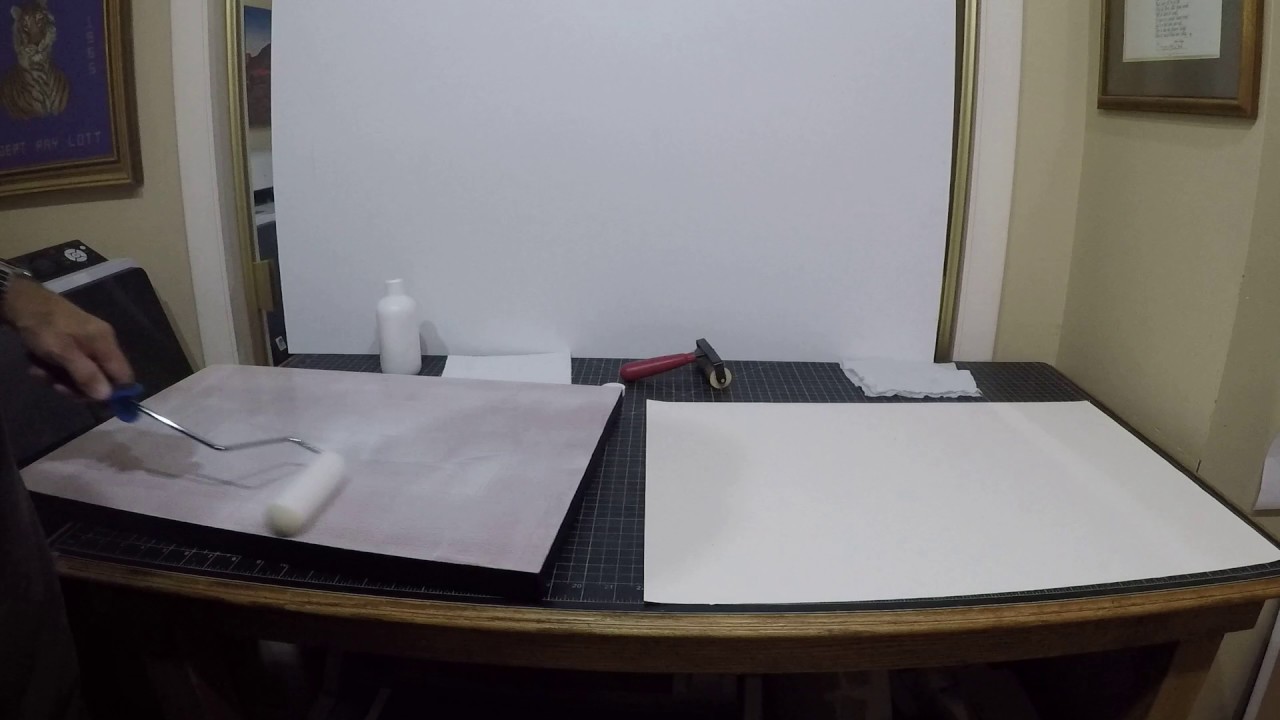 Glueing Canvas Prints to Gatorboard
