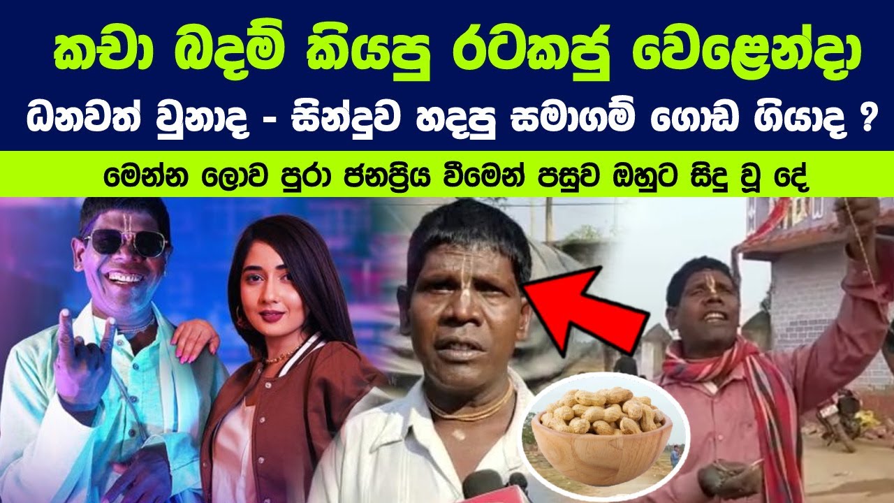 කචා බදම් සින්දුව කියපු රටකජු වෙළෙන්දා ධනවත් වුනාද - මෙන්න ලොවපුරා ජනප්‍රියවීමෙන් පසුව ඔහුට සිදුවූ දේ