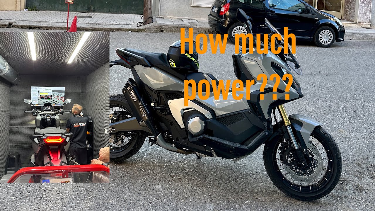 Honda X-ADV 750 2023 WITH AKRAPOVIC EXHAUST ON DYNO !!How much Power did it make ? (GREEK)