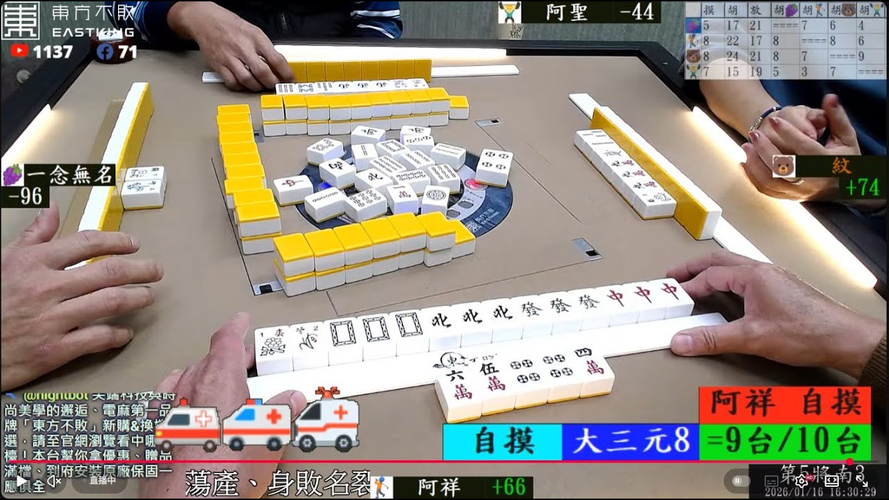 這回妥妥的大三元打八卦山麻將 紋 阿祥 阿聖 一念無名 260116早