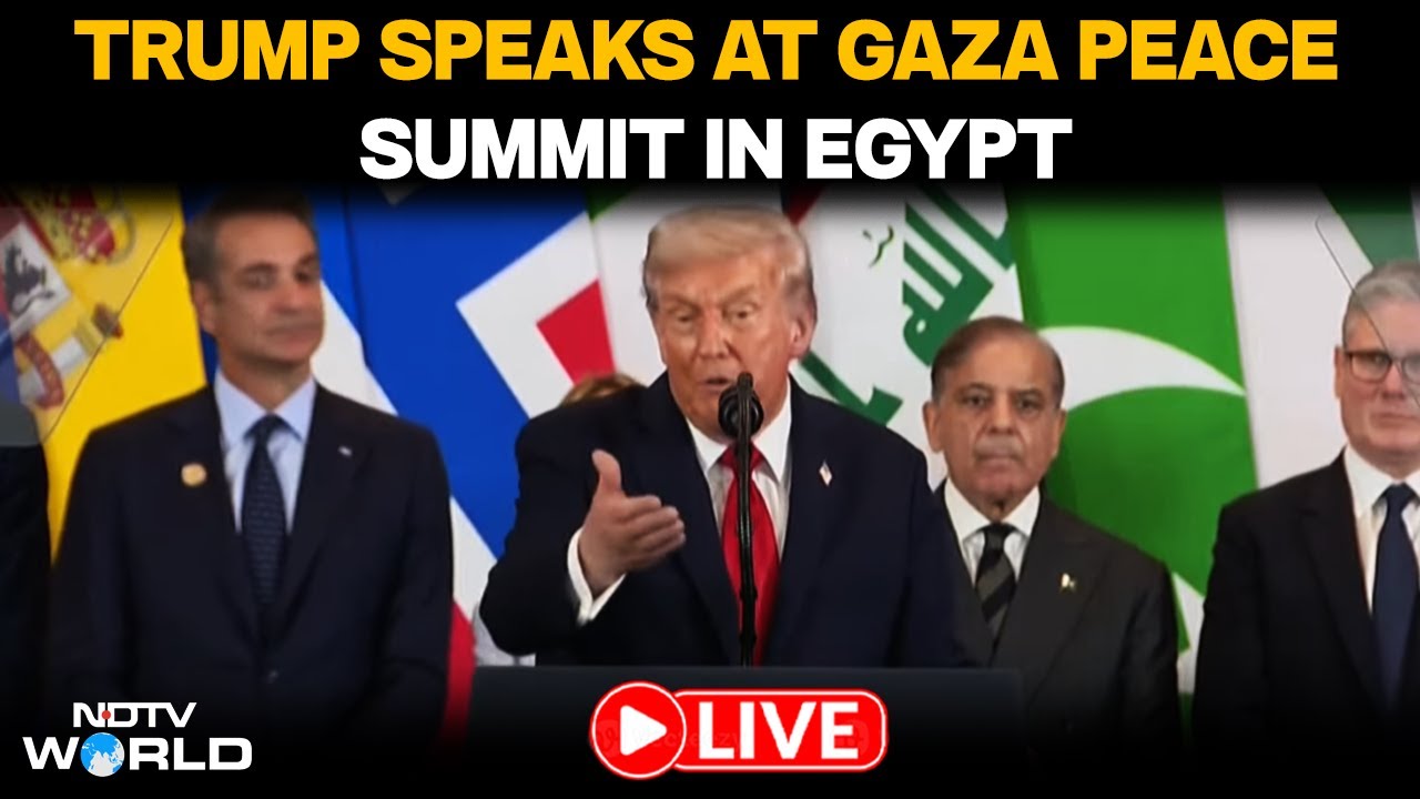 Trump In Egypt LIVE | Donald Trump Speaks At Gaza Peace Summit In Sharm El-Sheikh, Egypt