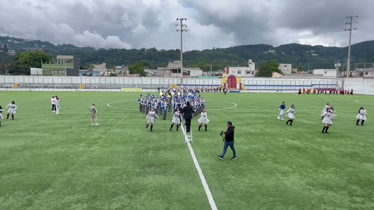 CCC Marching Band playing uptown funk and dancing queen on Guatemala City