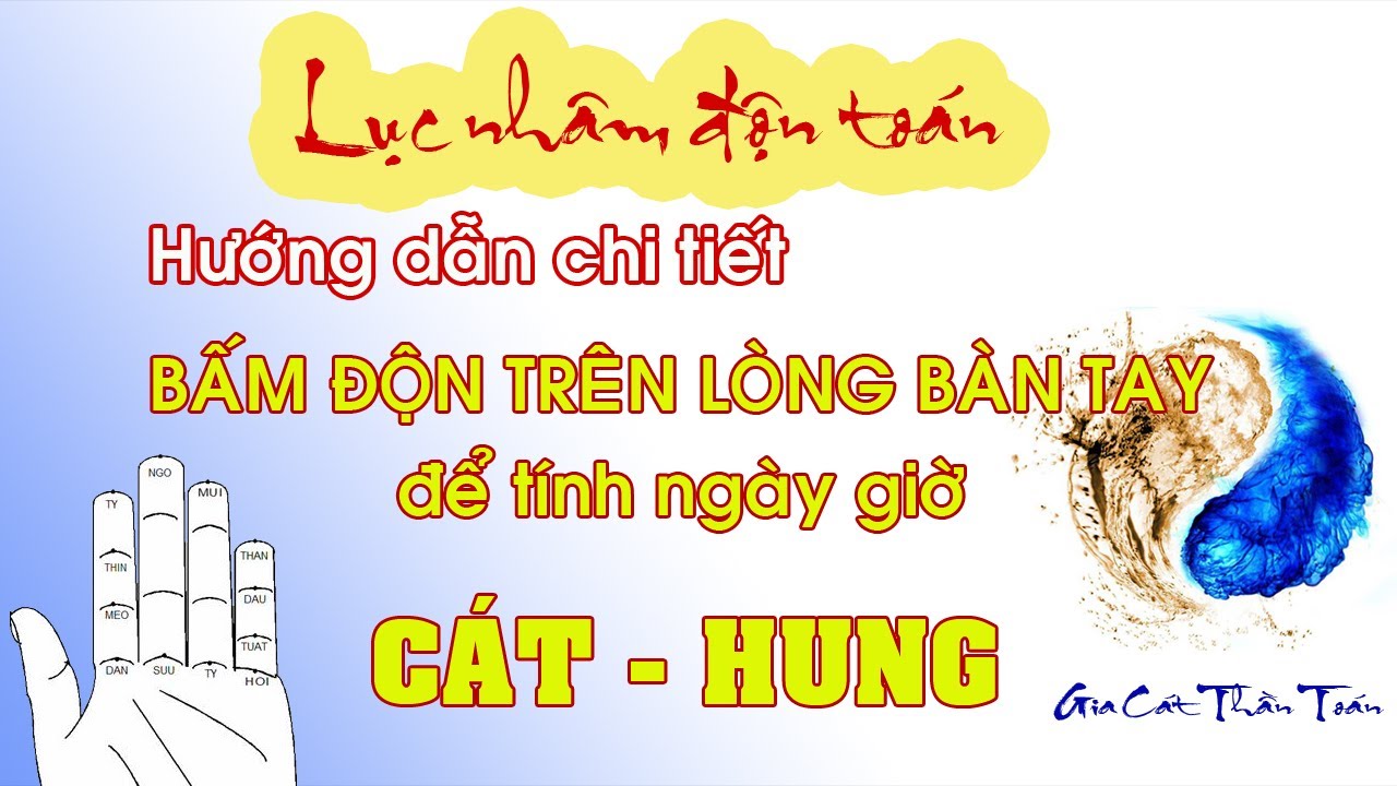 Cách ĐỘN TOÁN trên lòng bàn tay để tính ngày giờ XU CÁT - TỊ HUNG l Gia Cát Thần Toán