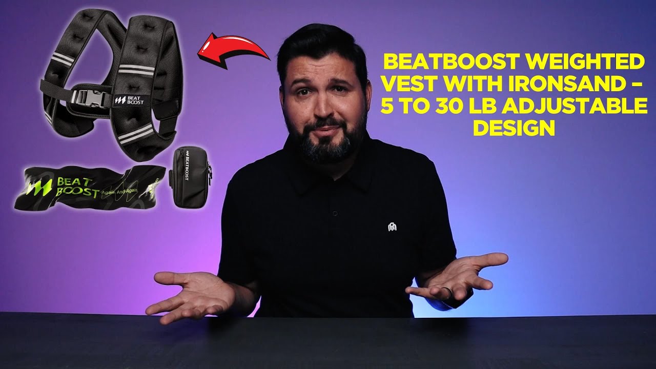 BeatBoost Weighted Vest with Ironsand &ndash; 5 to 30lb Adjustable Design