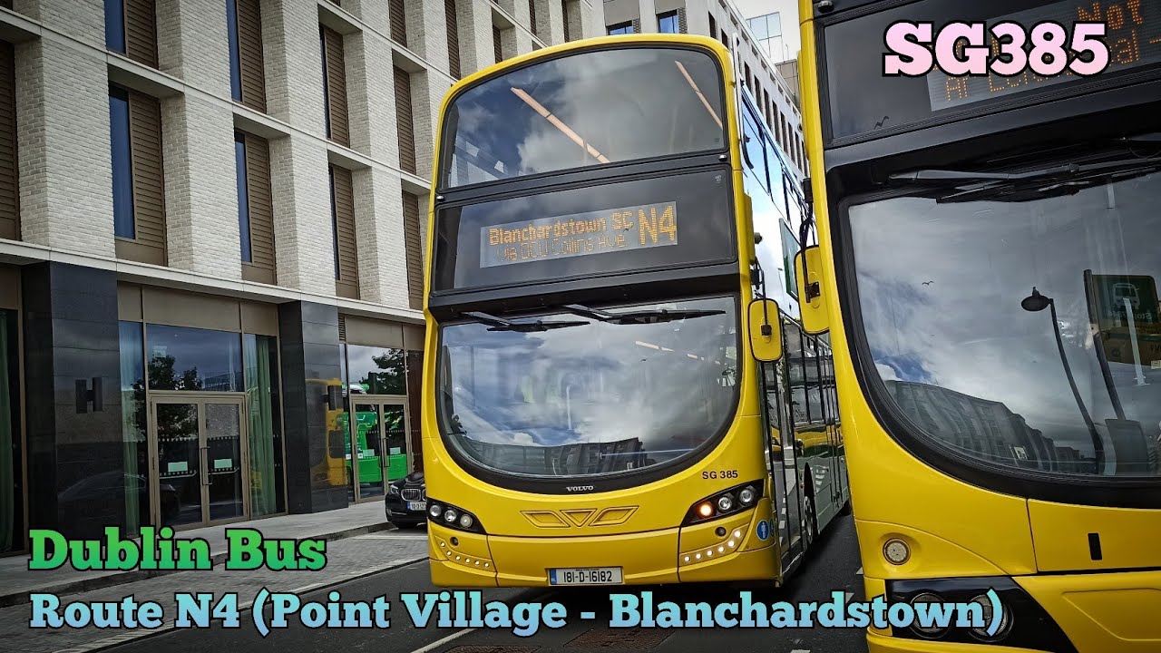 Dublin Bus | Route N4 (Point Village to Blanchardstown SC) | FULL Route Visual | SG385 (181-D-16182)