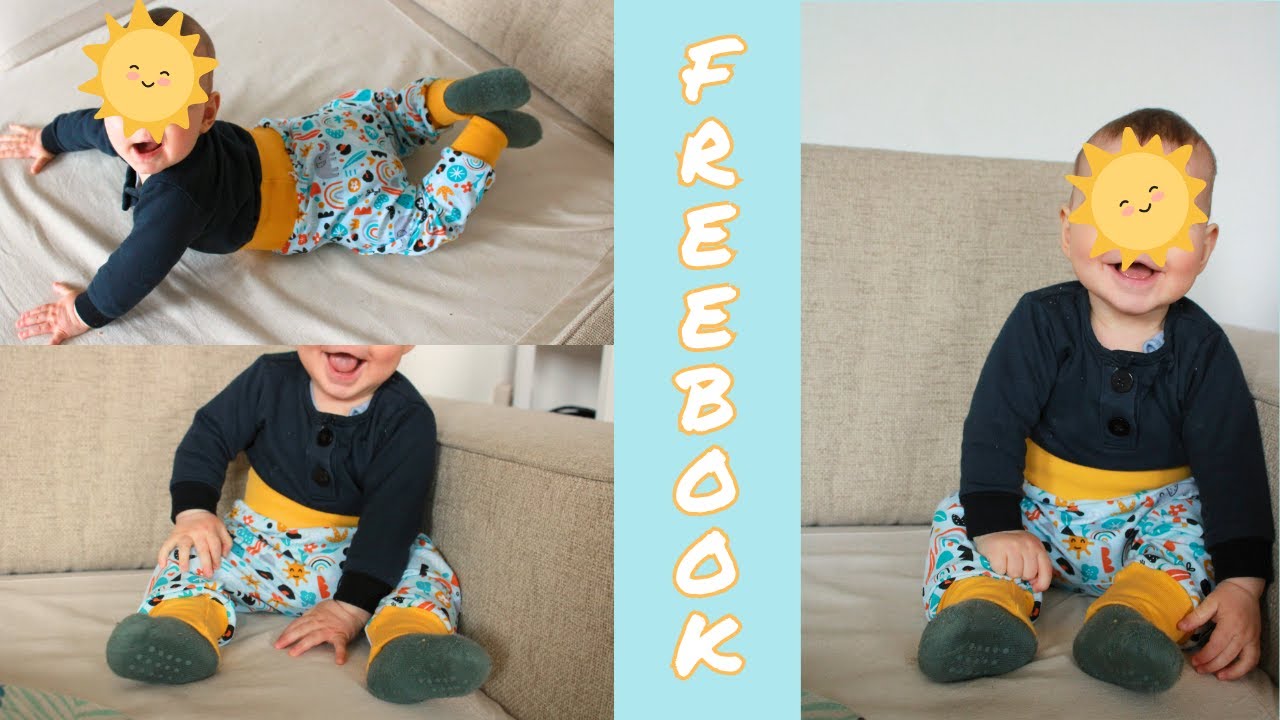 Freebook ✂ mitwachsende Pumphose f&uuml;r Babys und Kleinkinder ✂ gratis Schnittmuster n&auml;hen f&uuml;r Anf&auml;nger