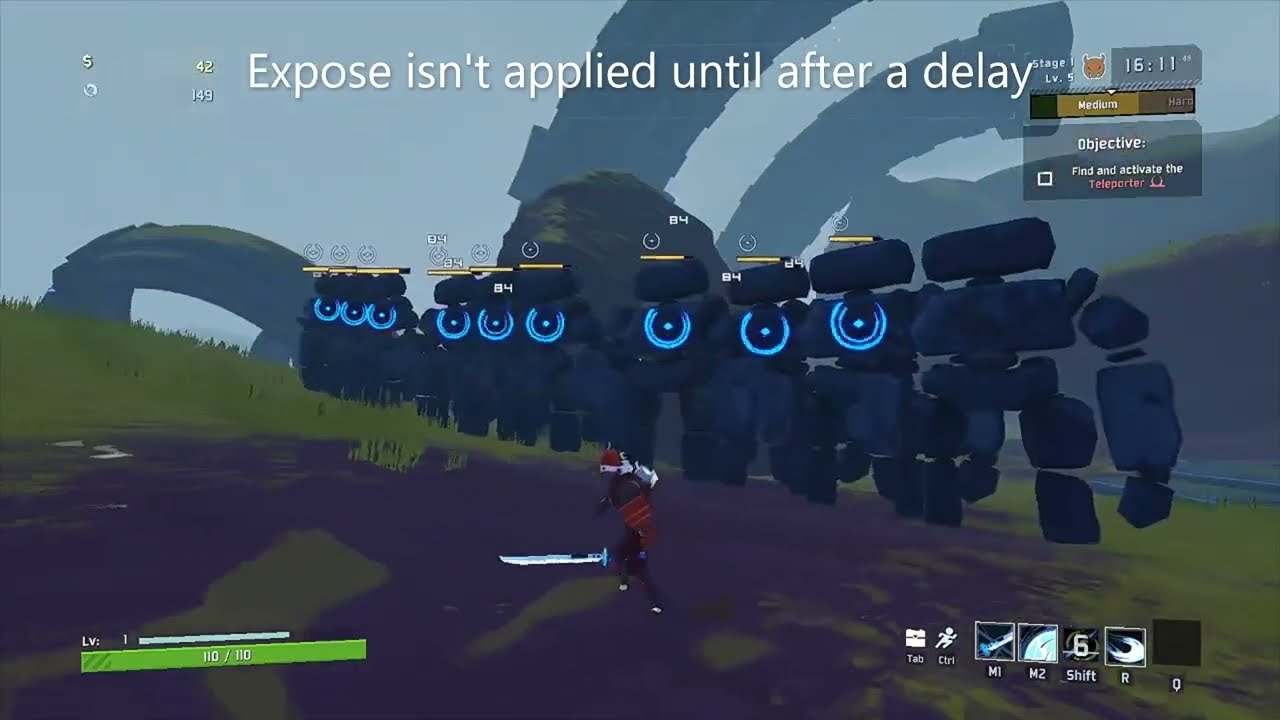 Risk of Rain 2 Mercenary Expose Transfer Tech
