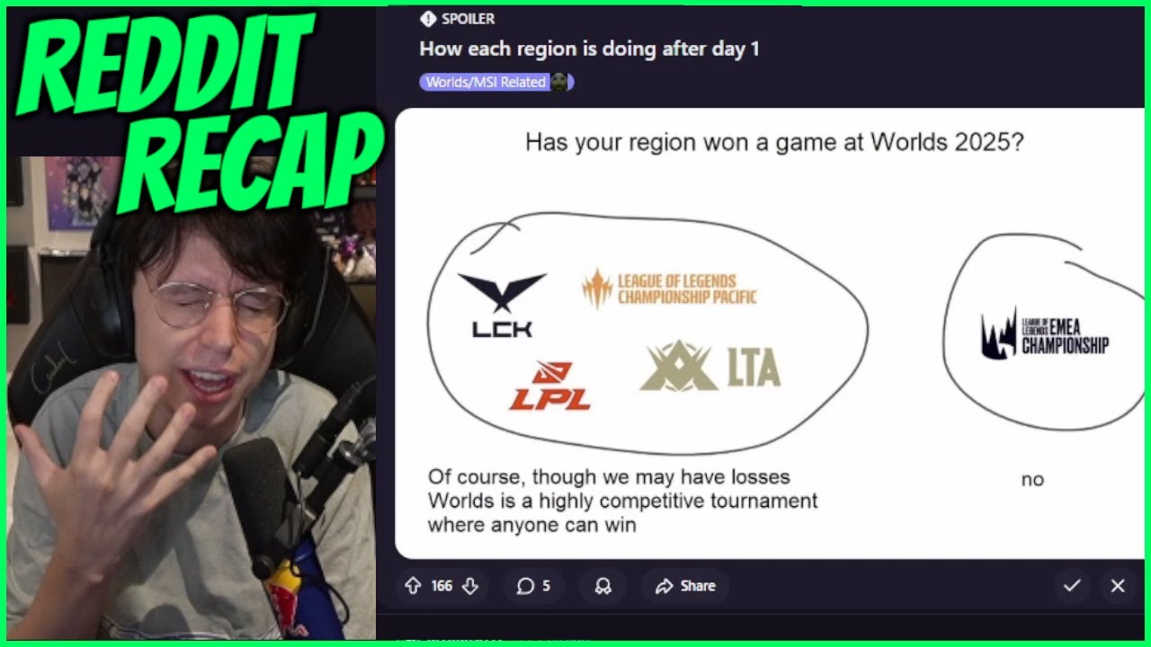 Caedrel Reacts To Reddit Roasting EU At Worlds 2025