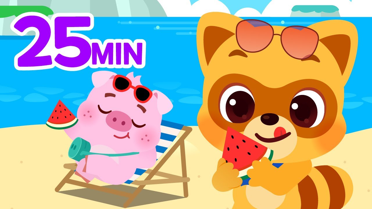 Vacación del Verano + Sandía 🍉🌴⛱️🍧| Y Más Canciones Para El Verano (+25 Min) | Lotty Friends
