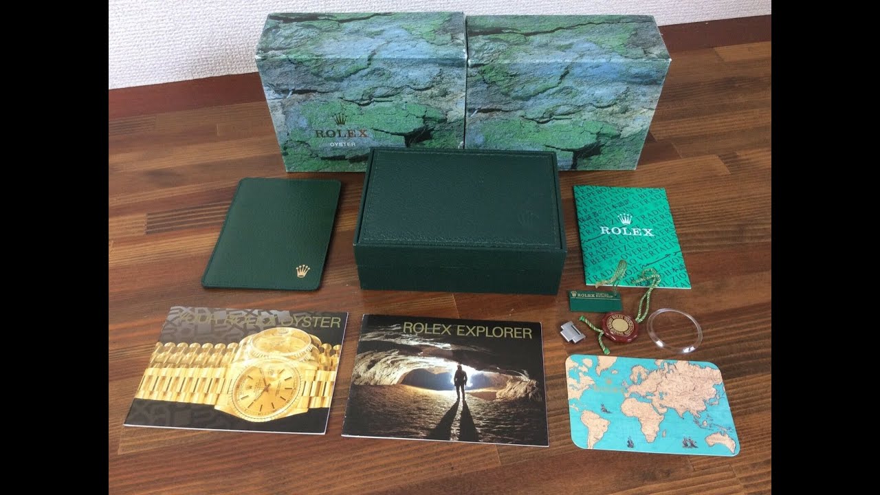 Rolex Explorer I 14270 Vintage Watch Box 1997 Full Set + Links etc