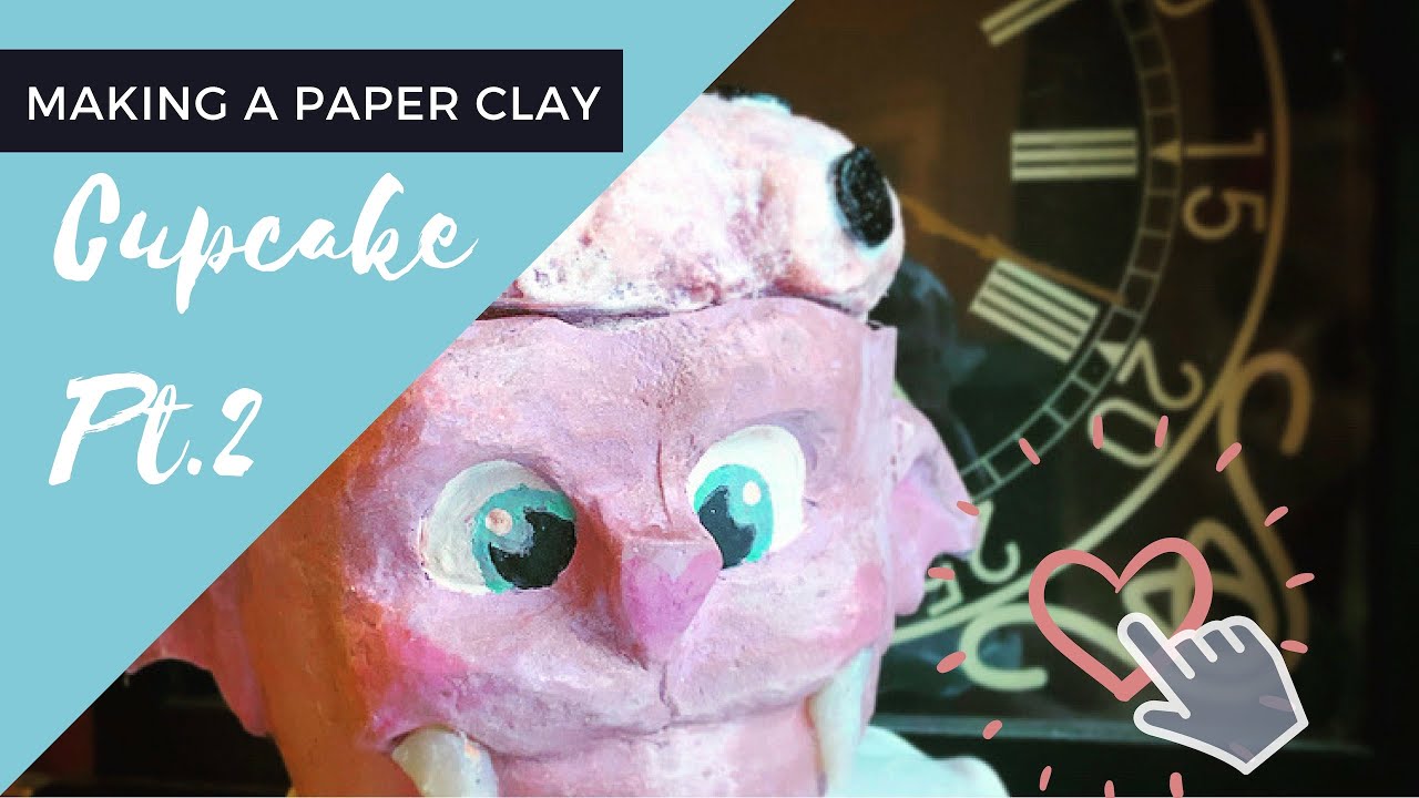 DIY Paper Mache Clay Valentines Day Cupcake Sanding Paper Mache Clay And Painting Tips
