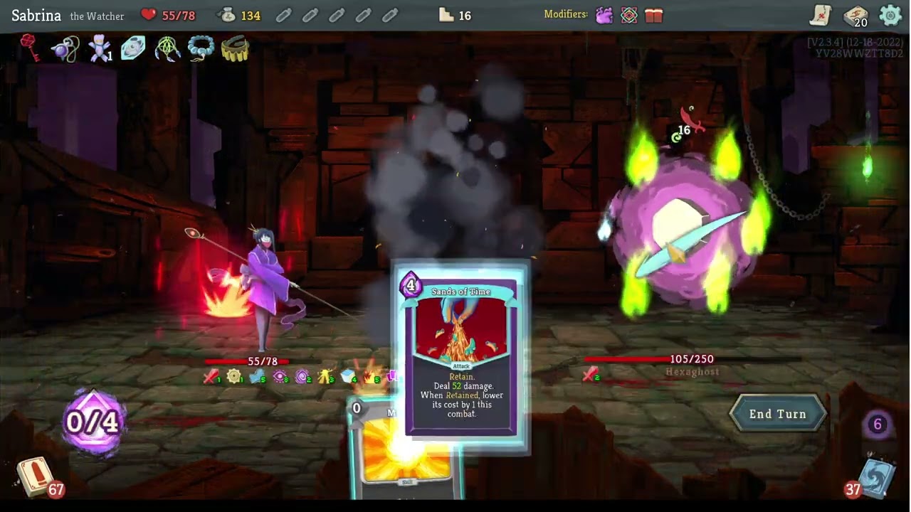 Slay the spire  - daily climb   the watcher, cursed run, controlled chaos, binary