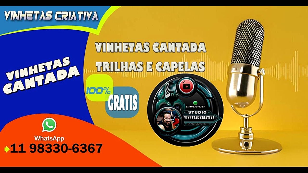 PACOTE DE VINHETAS CANTADA GRATIS