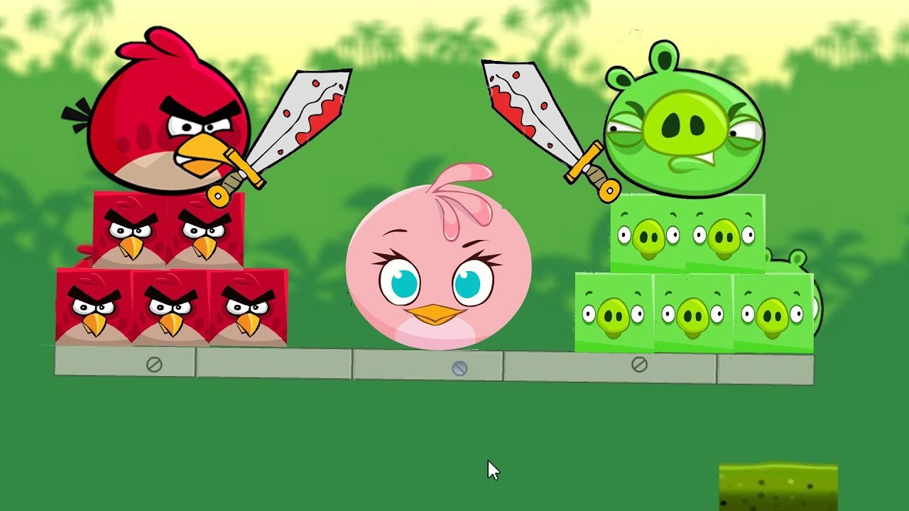 Angry Birds Kick Piggies - RED VS PIGGIES FIGHTING TO TAKE STELLA!