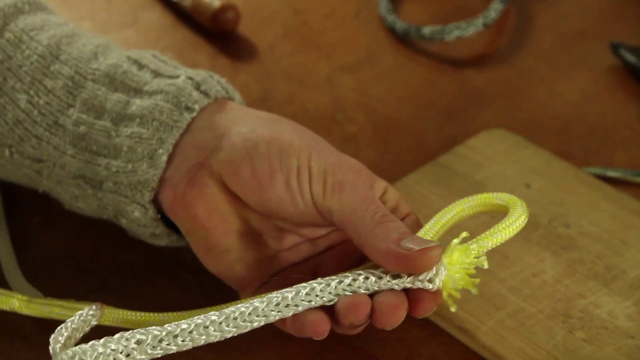 Matelotage - Faire un œil épissé sur une double tresse polyester