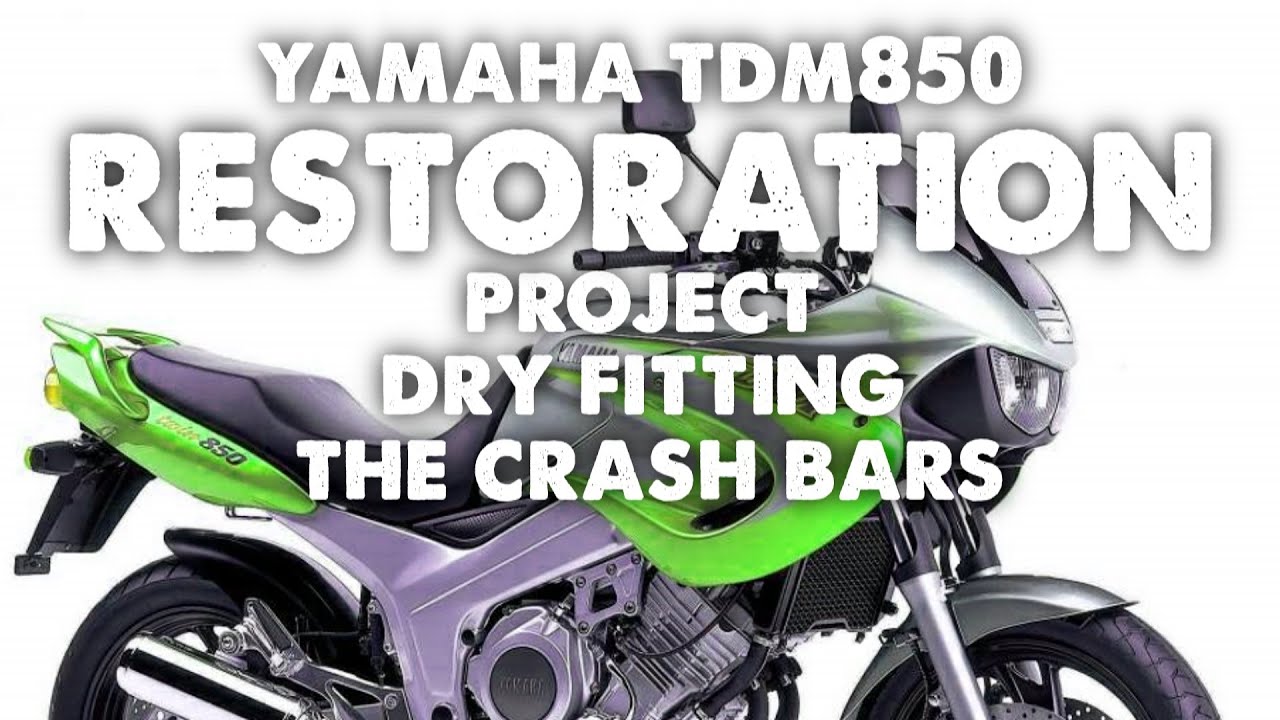 666. Yamaha TDM850 Restoration Project #15 - Dry Fitting the Crash Bars | Garage Video