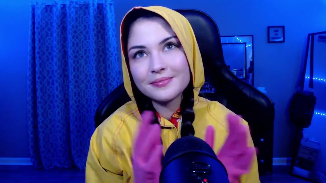 ASMR [Raincoat Tapping & Scratching] | Gentle Voice