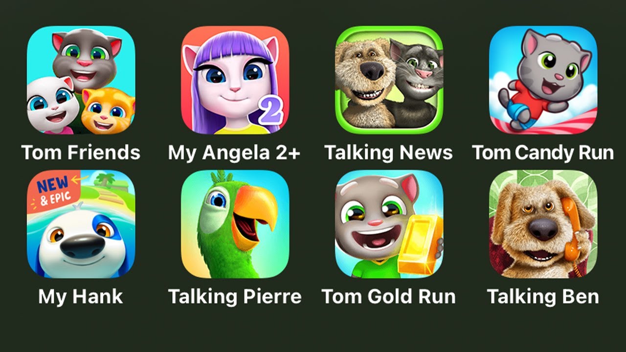 Talking Tom & Friends - My Talking Angela 2+ - Talking News - Tom & Ben - My talking Hank: Islands