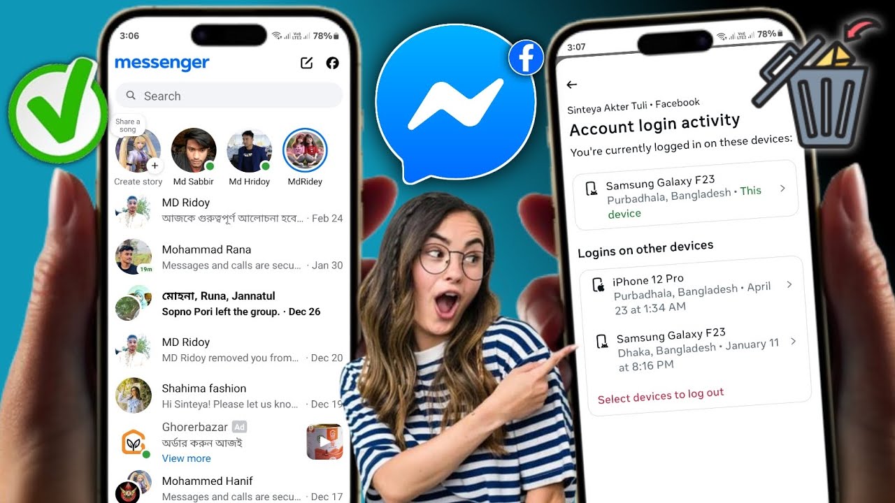 Как УДАЛИТЬ аккаунт в Facebook Messenger 2025 | Как выйти из аккаунта Messenger