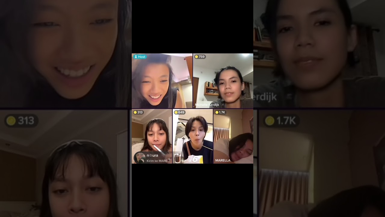 Live tiktok Marella Yumi Shynka Vanes Michele Raisa Berlian 020423