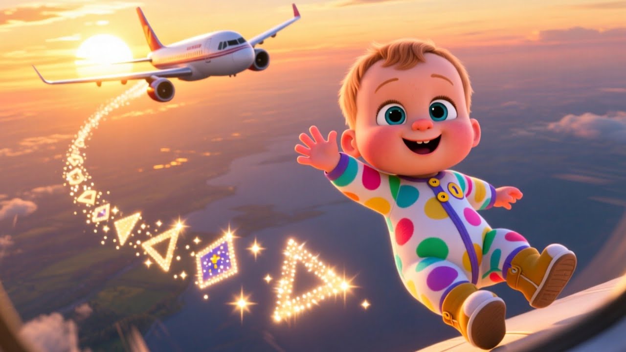 Learn Shapes with Airplane ✈️🔺 | Fun Shapes Song for Kids | Preschool Learning Video