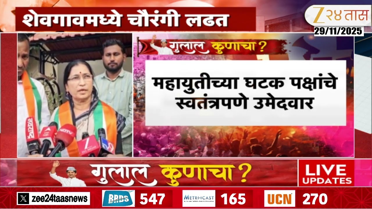 Shevgaon | शेवगाव नगरपरिषद निवडणूक; महायुतीच्या घटक पक्षांचे स्वतंत्रपणे उमेदवार | Zee24Taas