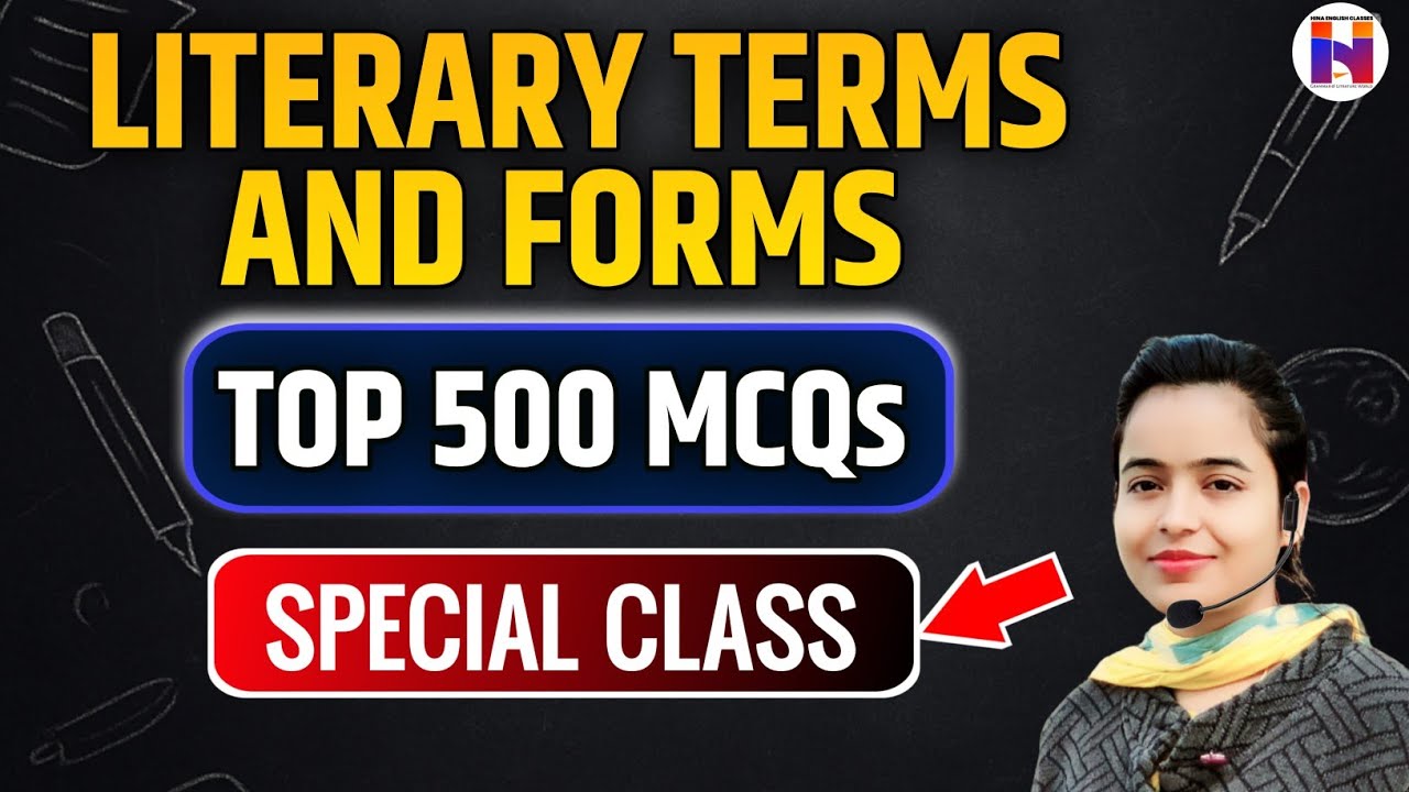 🎯Special Class | Top 500 MCQs Literary Terms and Forms | DSSSB/TGT/PGT/LT/GIC | English Preparation
