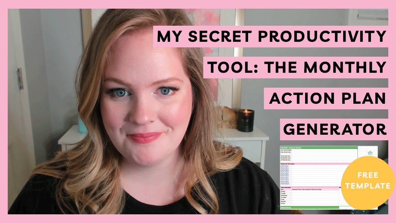 My Secret Productivity Tool: The Monthly Action Plan Generator