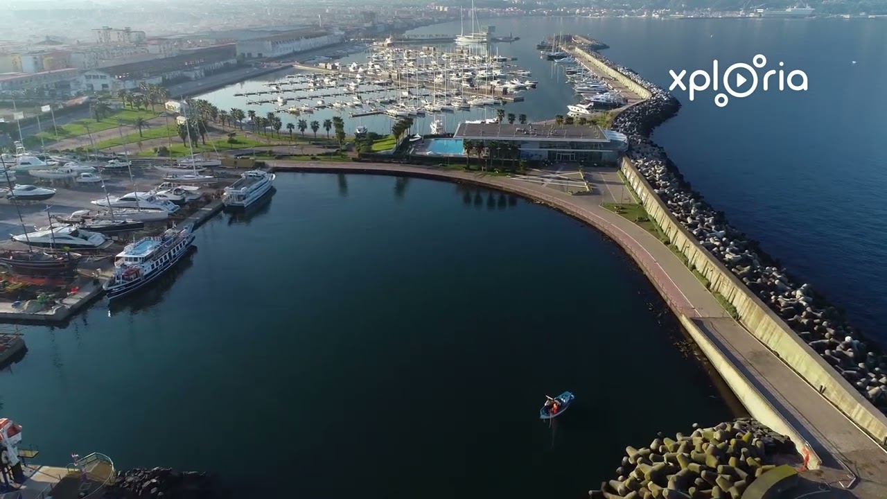Marina di Stabia, Napoli, South Italy 2018.04 aerial video