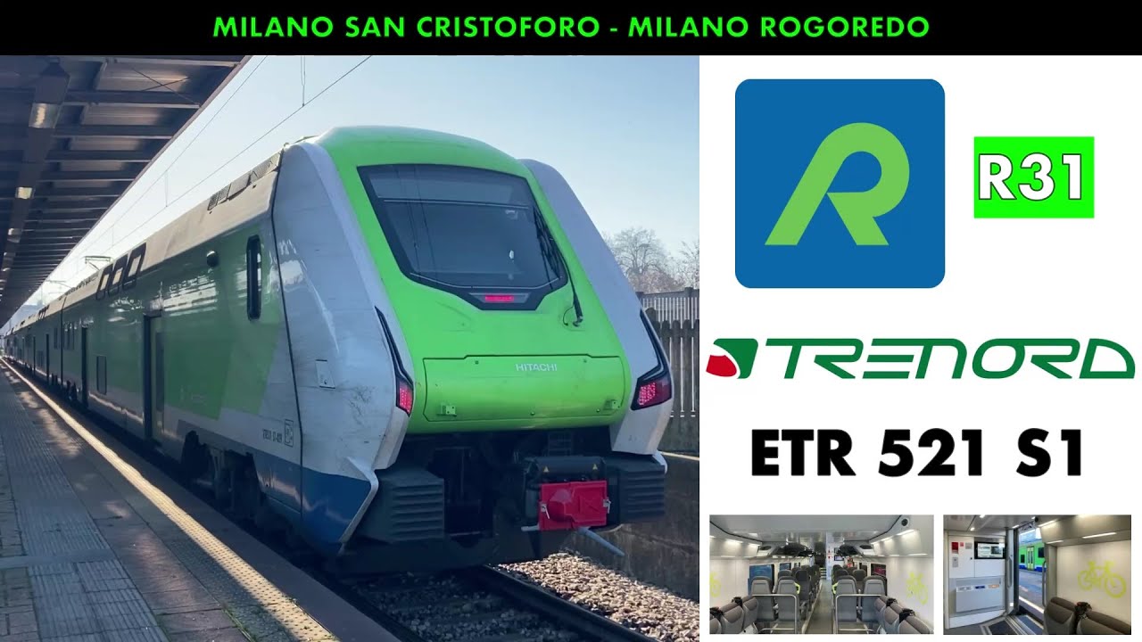 Viaggio con il REGIONALE (ETR 521 S1 029) 10038 da MILANO SAN CRISTOFORO a MILANO ROGOREDO!