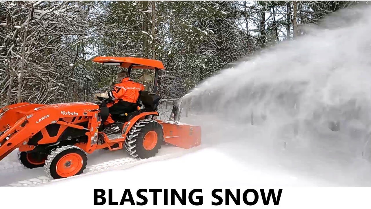 195 - Snowblowing With The A Kubota Tractor