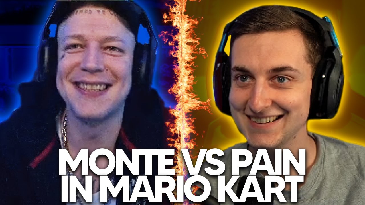 PAIN VS MONTE MARIO KART BATTLE Teil 2 | Pain, Monte, Steel | Pain Livestream Highlights