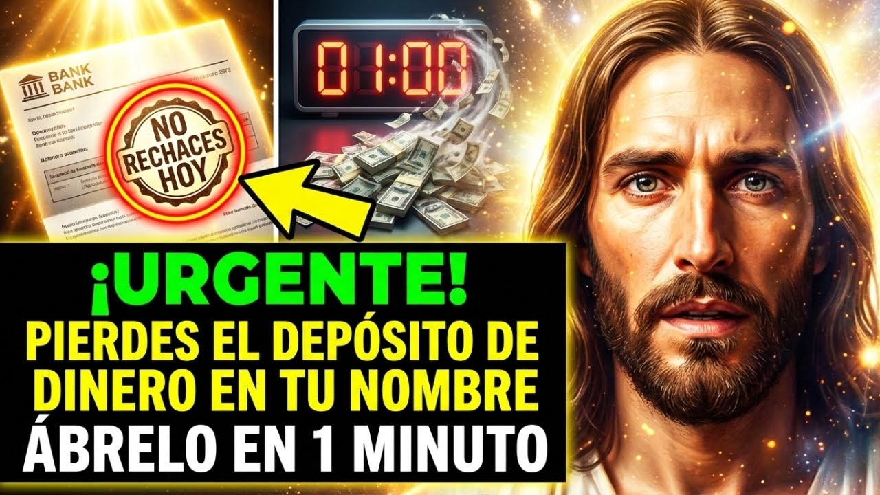 DIOS DICE: ¡URGENTE! ESTÁS PERDIENDO EL DEPÓSITO DE DINERO EN TU NOMBRE, ÁBRELO EN 1 MINUTO