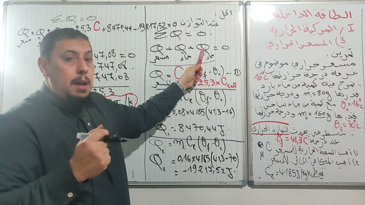 فيزياء 2 ثانوي : الطاقة الداخلية الجزء 2 :  المسعر الحراري