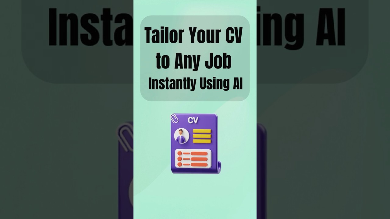 Tailor Your CV to Any Job Instantly With AI (Free Prompt)