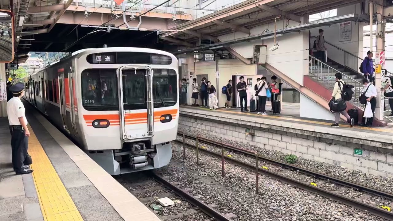 JR東海 315系 塩尻駅4番線 臨時快速 回送電車発車