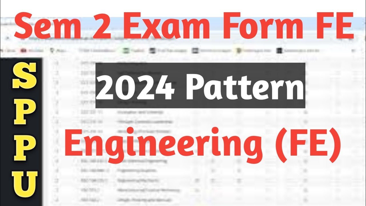 FE Sem 2 Exam form SPPU, How to fill SPPU exam form online