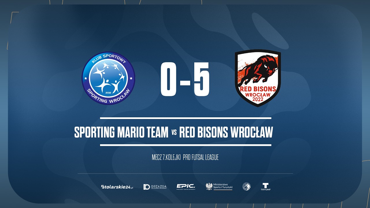 Skrót | SPORTING MARIO TEAM - RED BISONS WROCŁAW 0:5 | PRO LIGA, Sezon Zima 2026 - 22.02.2026