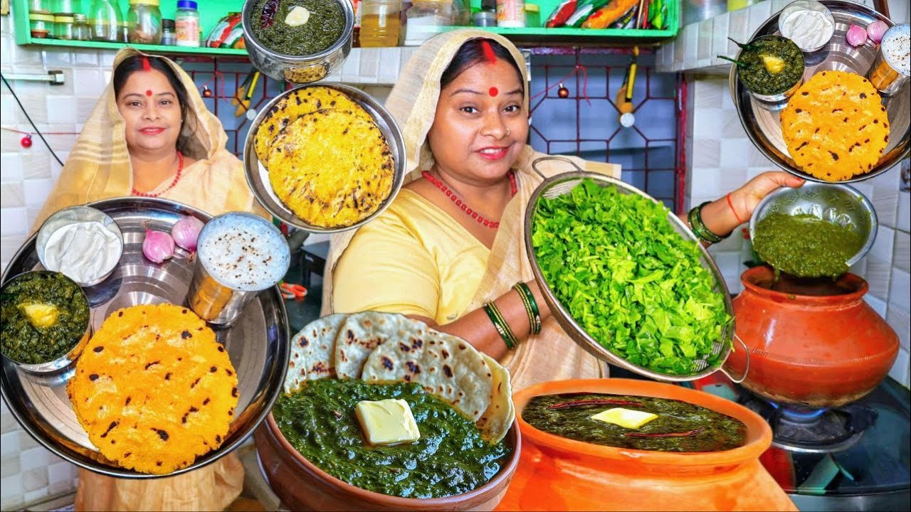 सरसो का साग इस ट्रिक से बनेगा तो बच्चे बड़े खूब खएंगे | Punjabi Sarson Ka Saag Recipe | Sarson Saag