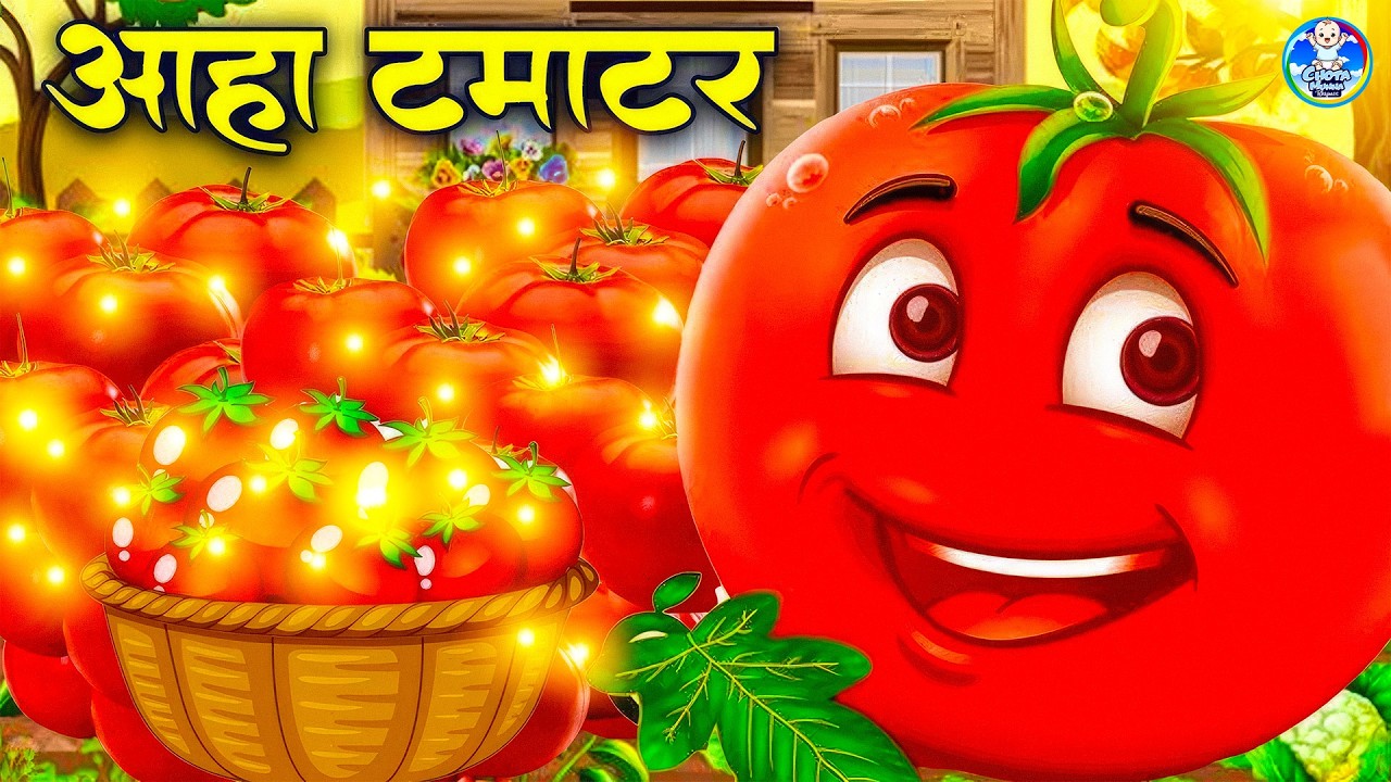 आहा टमाटर - Aaha Tamatar Bade Mazedar | Hindi Nursery Rhymes And Kids Song | #kidssongs