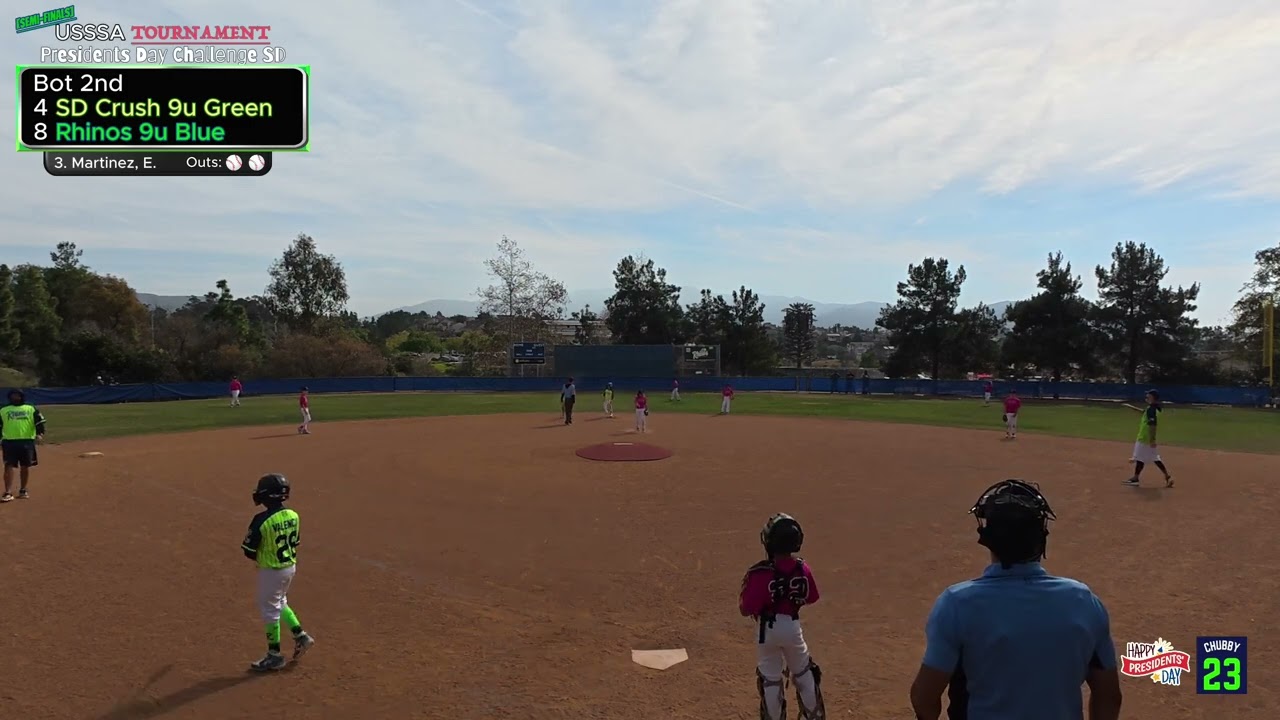 USSSA Presidents Day Challenge - Rhinos 9u Blue vs SD Crush 9u Green (Semi-Finals)