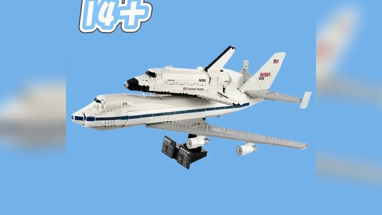 A must-have product! MINISO Space Series 10360 Shuttle Carrier Aircraft Model Building Blocks Airp