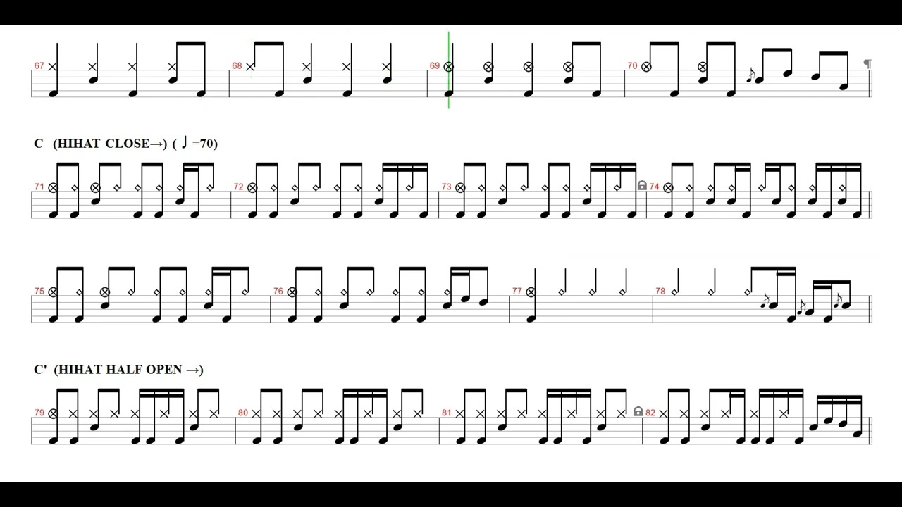 Avenged Sevenfold-seize the day | Drum Score, Drum Sheet Music