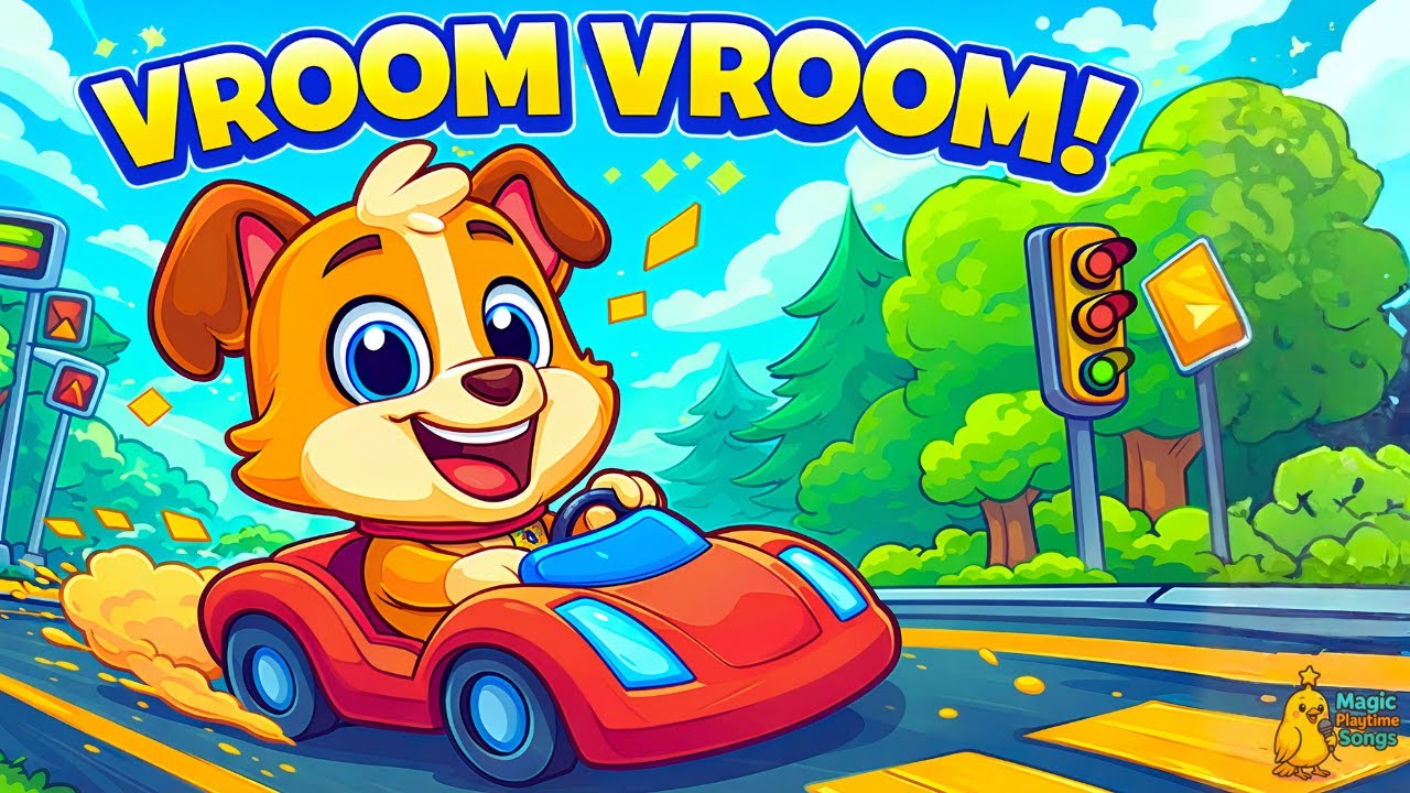 Транспортный рэп с весёлой собакой 🐶🚗 | Двигайтесь, танцуйте и катайтесь вместе!